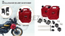 For Royal Enfield New Himalayan 450 RH-LH Red Jerry Can Pair with Mount